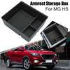 For MG HS EHS EV 2018-2024 Center Console Armrest Organizer Tray Durable ABS Black Storage Box With Divider Car Accessories