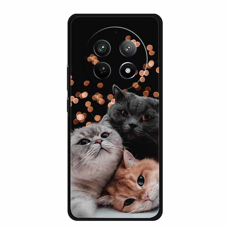 Phone Case For Realme 13 Pro Plus Case Protective Black Silicone Soft Coque For Realme13 Pro Plus Back Cover Case 13Pro Plus Bag