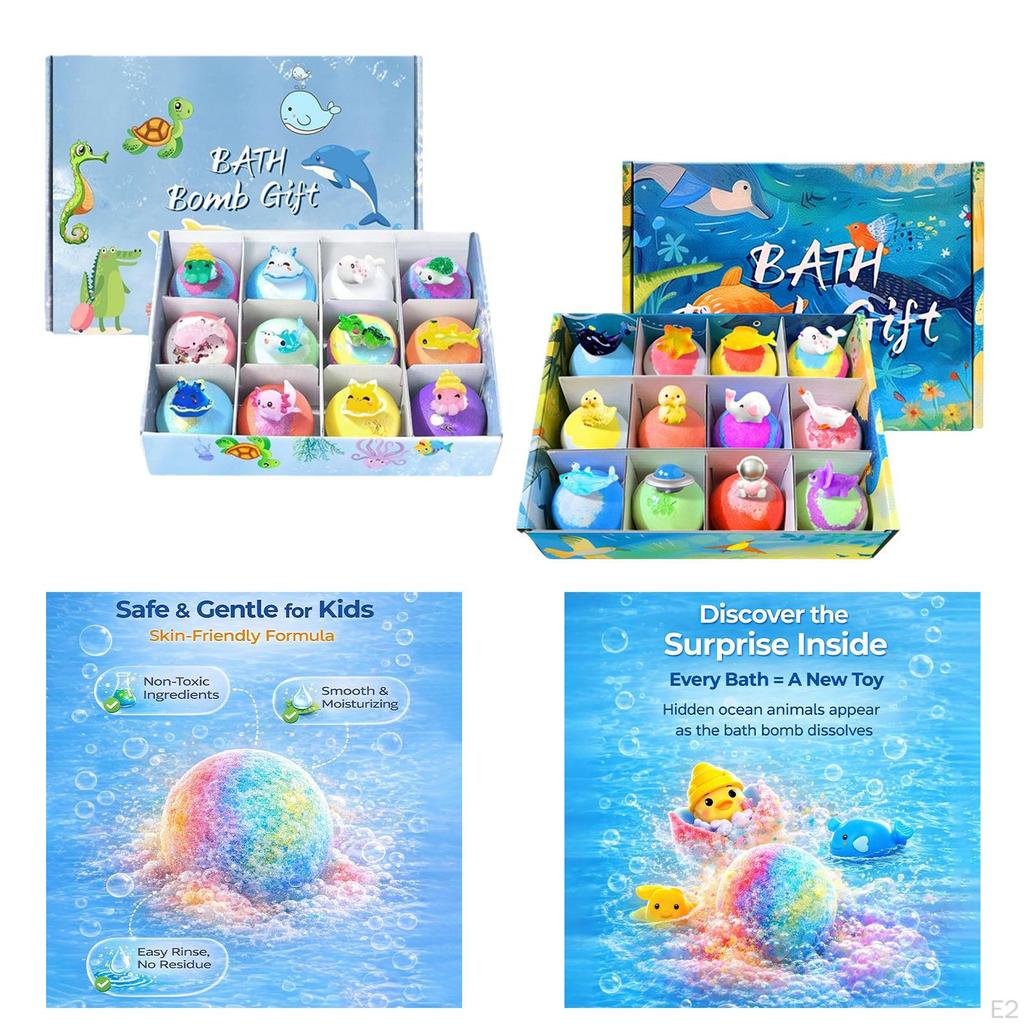 12 Pieces Kids Bath Balls Gentle Birthday Shower SPA Ball