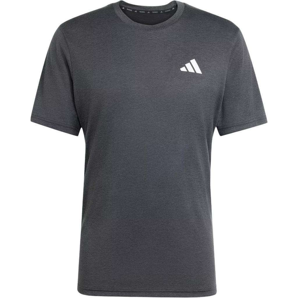 Adidas Logo Pattern Round Neck Short Sleeve T-Shirt Men Tops Gray JE5706
