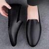 Fashion Mens Loafers Handmade Cowhide Leather Shoes Luxury Business Casual Leather Shoes Moccasins Soft-Sole Driving Shoes Slip on Flats