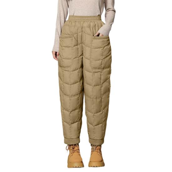 Pantaloni Harem da Donna Elastici a Vita Alta Leggeri Pantaloni Imbottiti con Grandi Tasche Spessi Caldi Pantaloni Trapuntati