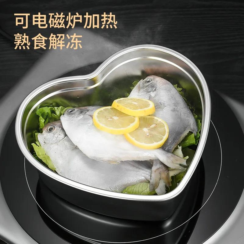 BEPAN Stainless steel crisper bento bowl with lid sealed lunch box refrigerator storage