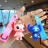 Adorable Cartoon Stitch Keychain For Girls Cute Couple Backpack Charm For Students