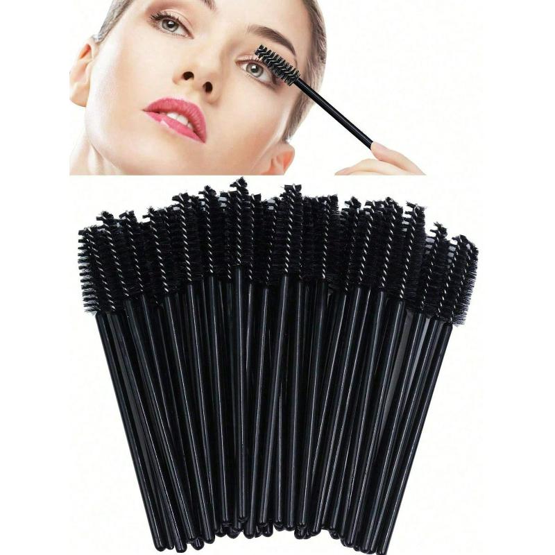 50pcs Disposable Eyelash Brushes, Mascara Wands, Eye Lash Brush, For Eyelash Extensions, Eyebrow Eyeshadow Brow Makeup Supplies