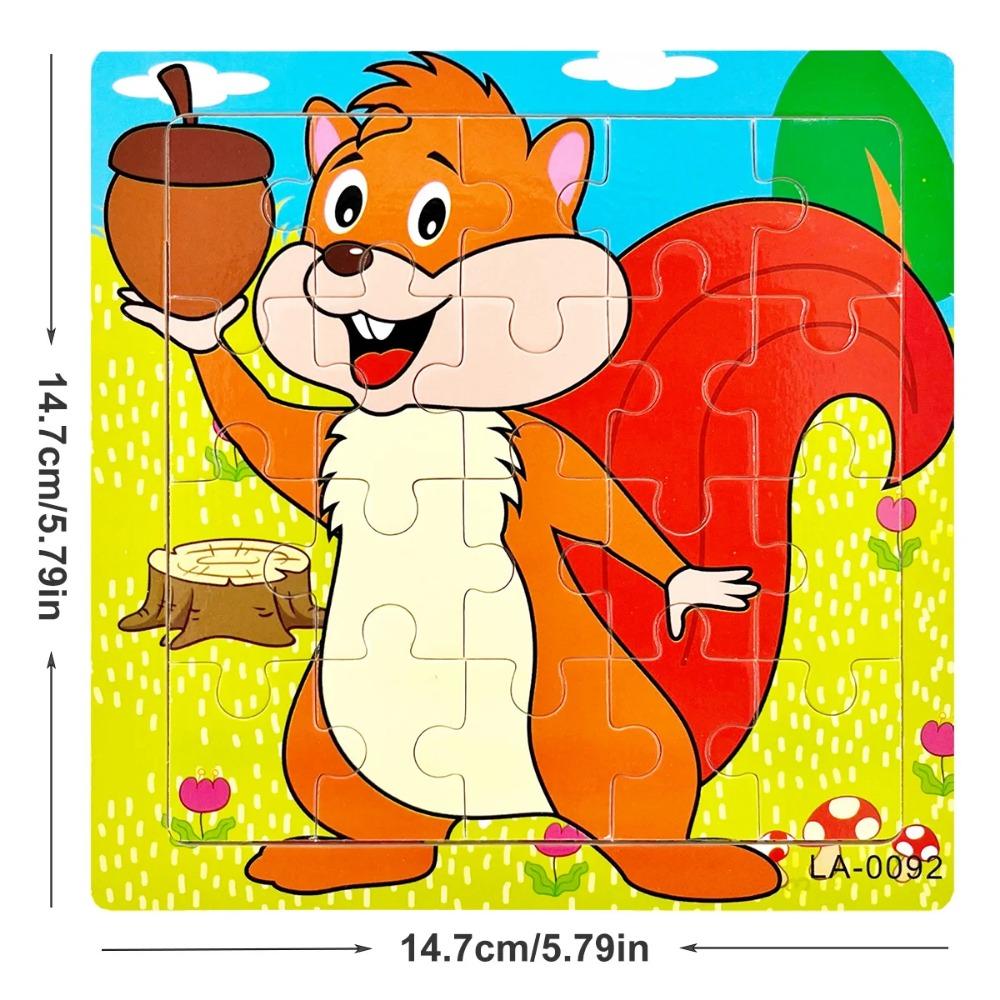 1ks 14,7cm/5,79in Drevené puzzle Dopravné vozidlo Morský živočích Štýl Puzzle Hra Vzdelávacia hračka pre deti