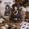 Handmade Flower Fairy Poke Art Kit Thick Board Embroidery Craft Set 3D Festive Plaque  Craft Lovers