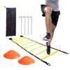 Agility Ladder Set: Speed Ladder, Footwork Training, Marker Cones, Resistance Band, Circle Steps