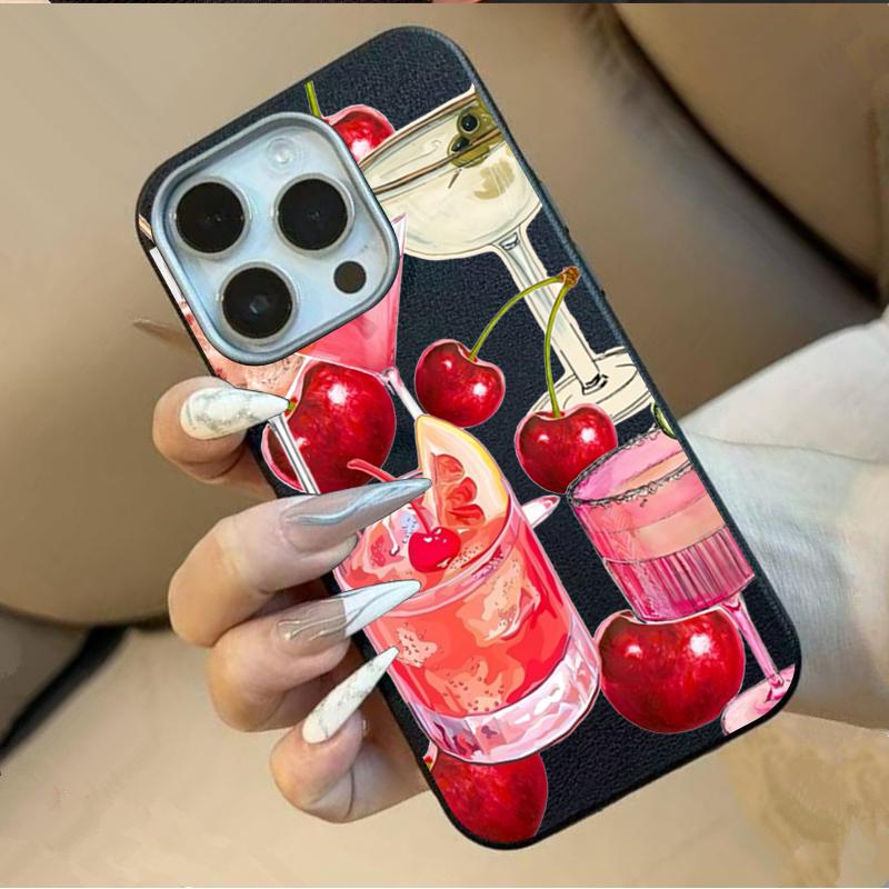 

Чехол для телефона с дизайном «Вишневый коктейль» Для iPhone 17 Pro Чехол iPhone 11 12 13 14 15 16 Pro Max 17 Air X XS 7 8 Plus 16E Чехол iPhone 13 Pro