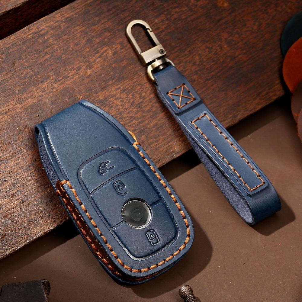 Genuine Leather Key Cover for Mercedes Benz Car Keys Premium Protection and Stylish Design