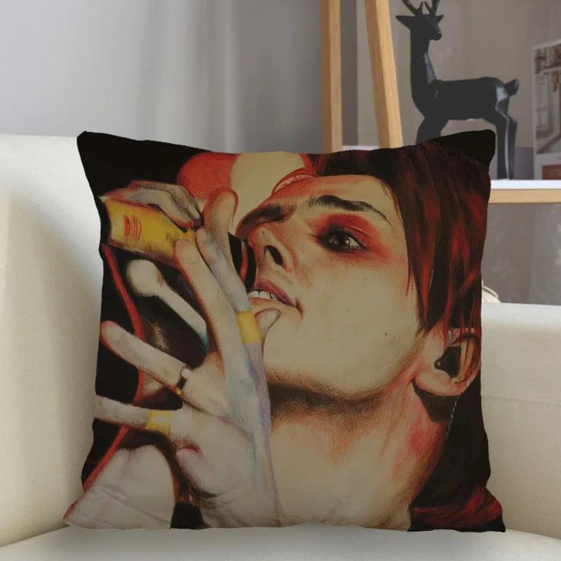 Musife New Custom Gerard Way Pillowcase Sofa Decorative Cushion Cover Pillowcase Home Decor Drop Shipping Wholesale