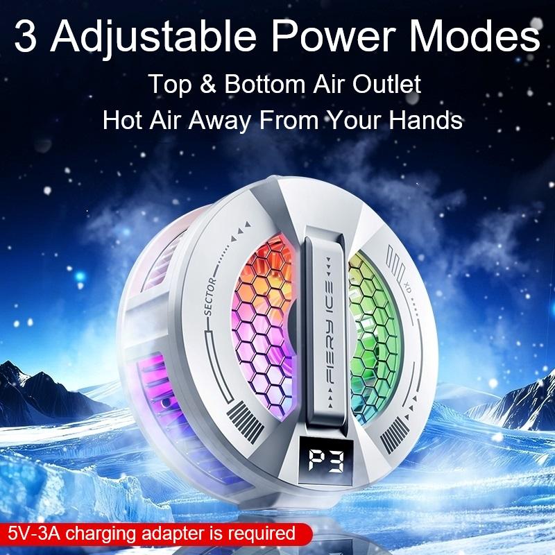 TL18 TEC Semiconductor Phone Cooler 3-Speed Instant Cooling Up-Down Airflow Ergonomic Gaming Radiator for iPhone Android