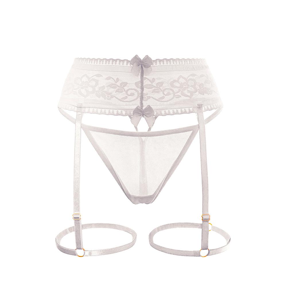 Dantelă Seduction Jartieră Sexy Negru Mătase Mood Inel de Picior Ajustabil Ciorapi Pantalon Set Jartieră Ultra-subțire