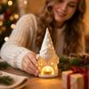 3D Printed Christmas Candle Holder Decorative Figurine for Holiday Home Decor