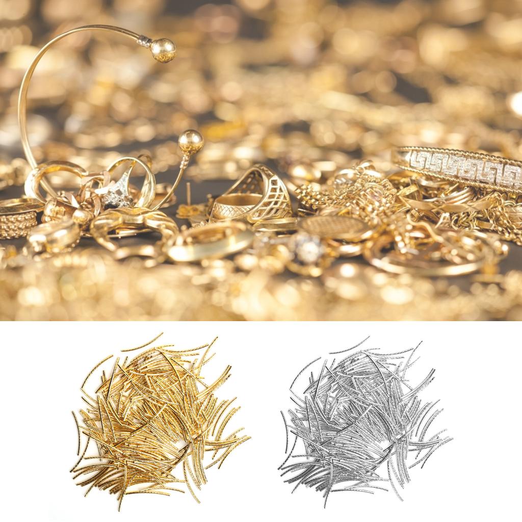 200 Stück gebogene Nudelrohr-Abstandsperlen, lang, schlank, gedreht, DIY-Schmuckherstellungszubehör