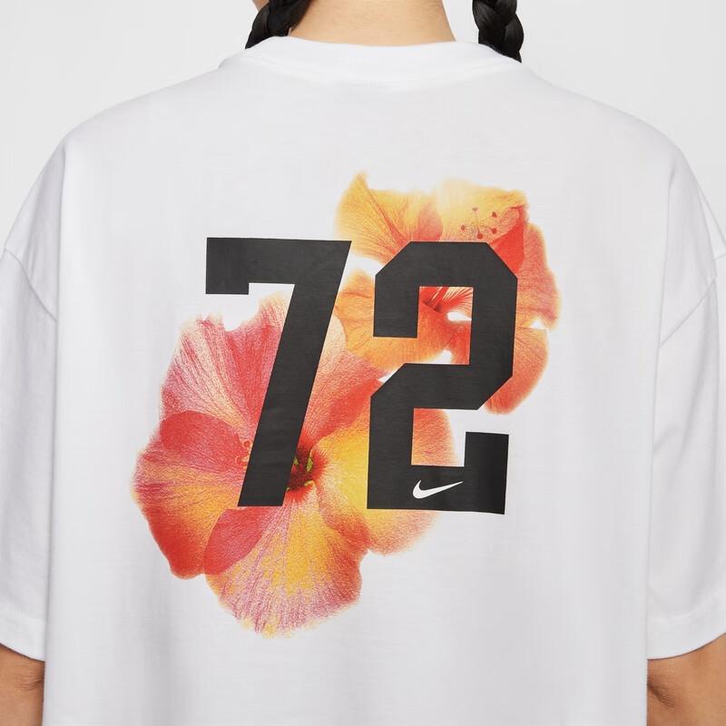 Nike Casual Sports Round Neck Short Sleeve T-Shirt Women Tops White IF0391-100