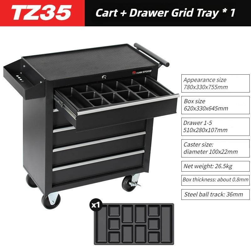 Box Trolley Tool Cart Storage Toolbox Tank Drawer Auto Repair Cart Multifunctional Mobile Cabinet Trolley Tool