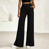 Women's High Waist Wide Leg Pants - Loose Fit Casual Trousers for Everyday Wear