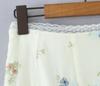 Women's French Style Embroidered Square Neck Lace Top & High Waist Long Skirt Set