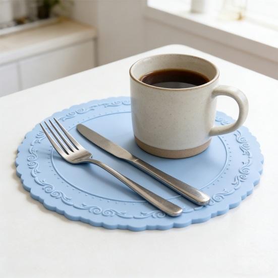 Porta-copos Isolado Silicone Oval Antiderrapante Resistente ao Calor Jogo Americano Design Superior Antirrugas Decorativo de Cozinha Tapete Antiderrapante