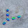 Blue Triplet Opal Gemstone Handmade 925 Sterling Silver Necklace 18" M-358