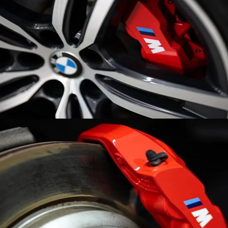 For BMW 5SE28 6Pcs PVC Car Brake Caliper Badge Emblem Stickers Auto Gadget For MINI For BMW X1 X3 X5 X6 E30 E90 M3 E84 E83 F25 E91 E60 F15 F16