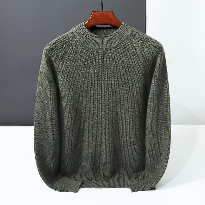 Cashmere sweater semi-turtleneck thickened sweater thermal knitted sweater new cashmere sweater men's