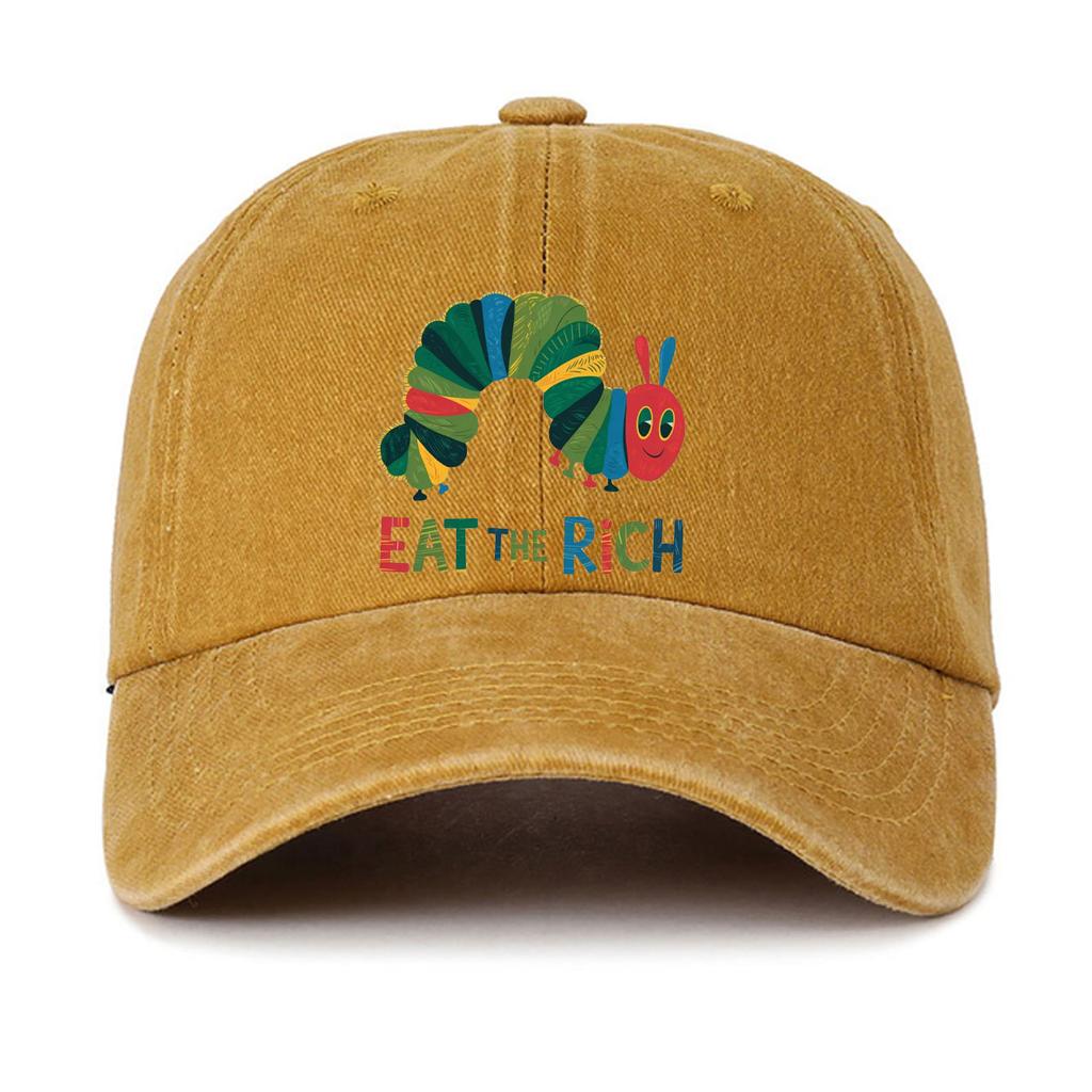 Velmi hladová housenka Grafická kšiltovka Retro kreslená estetika Hudba Dámská Unisex Letní Baseballová kšiltovka Vintage styl Unisex
