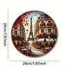 Vintage Paris Metal Wall Art Aluminum Panel Sign Spring Cafe Landscape Easy Installation