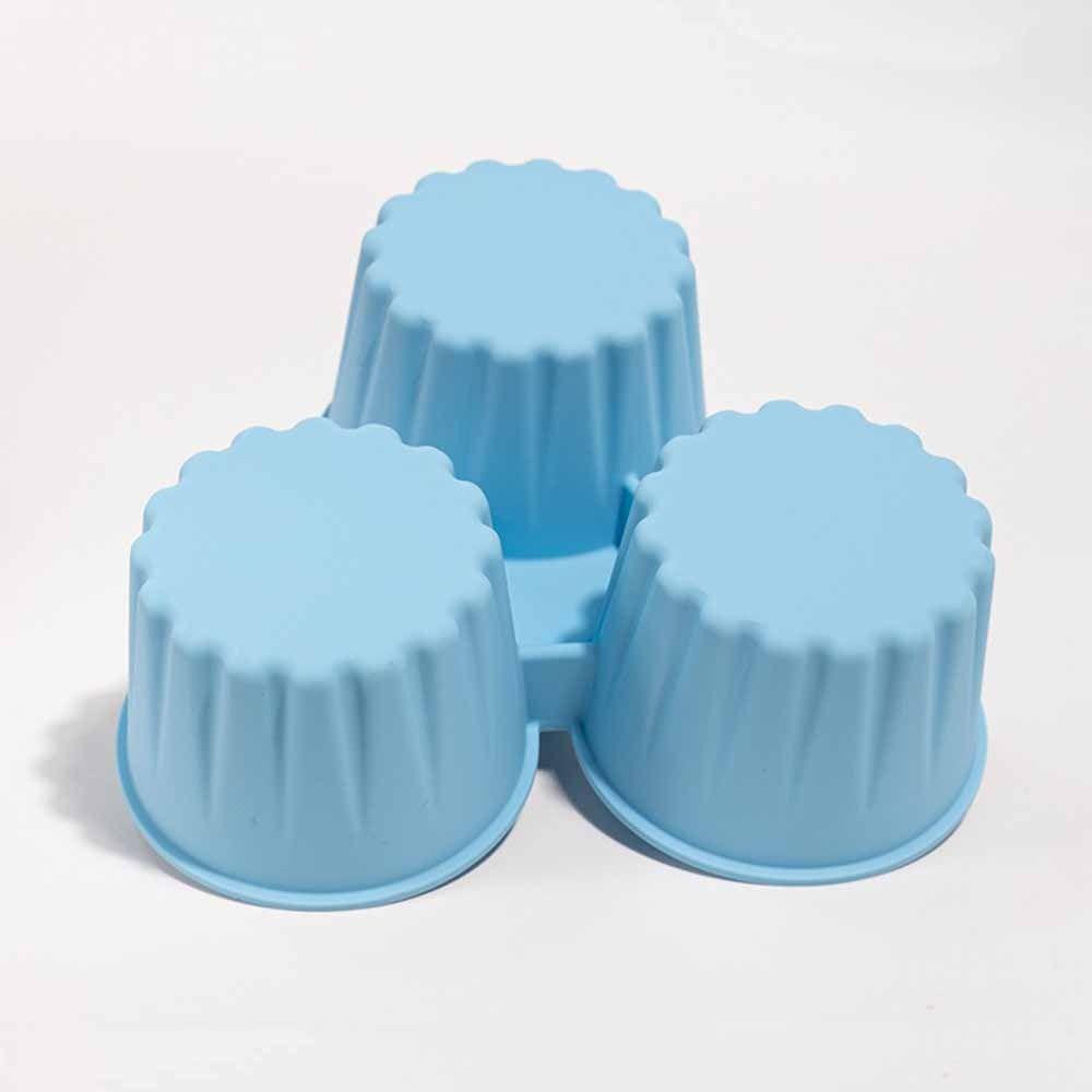 Silicone Air Fryer Egg Mold 3 Grids Silicone Muffin Pan Steamed Egg Mold  Baking Kitchen