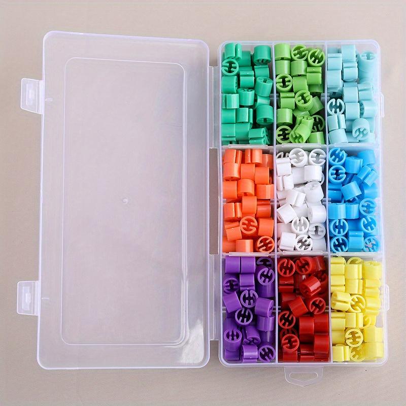 405Pcs/set Color-Coded Clothes Hanger Markers 9 Sizes (XXS - 4XL) Plastic Garment Size Tags with Storage Box for Clothes