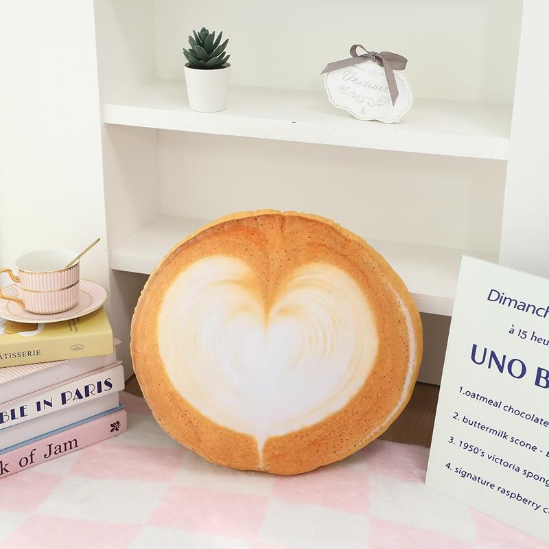 Simulated Food Plush Doll Coffee Latte Art Pillow Brown Coffee Soft Plush Stuffed Pillow Bedroom Sofa Decor Birthday Gift