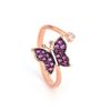 Ins Europe and America S925 Sterling Silver Rose Gold Butterfly Ring Female Male Couple Open Finger Ring Bracelet