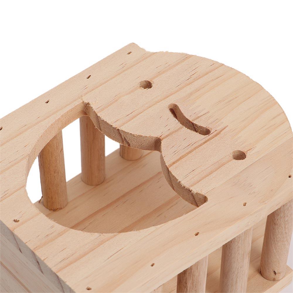 Bunny Chinchilla Cute Standing Wooden Rabbit Feeder Hay Box Hay Dispenser Stand Holder