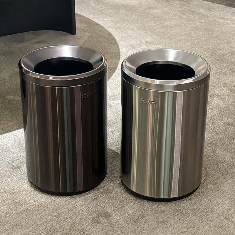 Stainless Steel Trash Can Large Capacity Household Trash Bin Modern Minimalist Toilet Garbage Bins Kitchen Clean Accessories