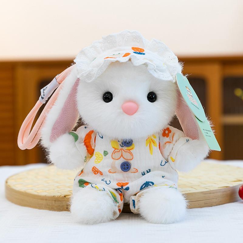 Plush Bunny Toy With Soft Short Pile Fabric For Kids Bedroom Decor And Comfort
