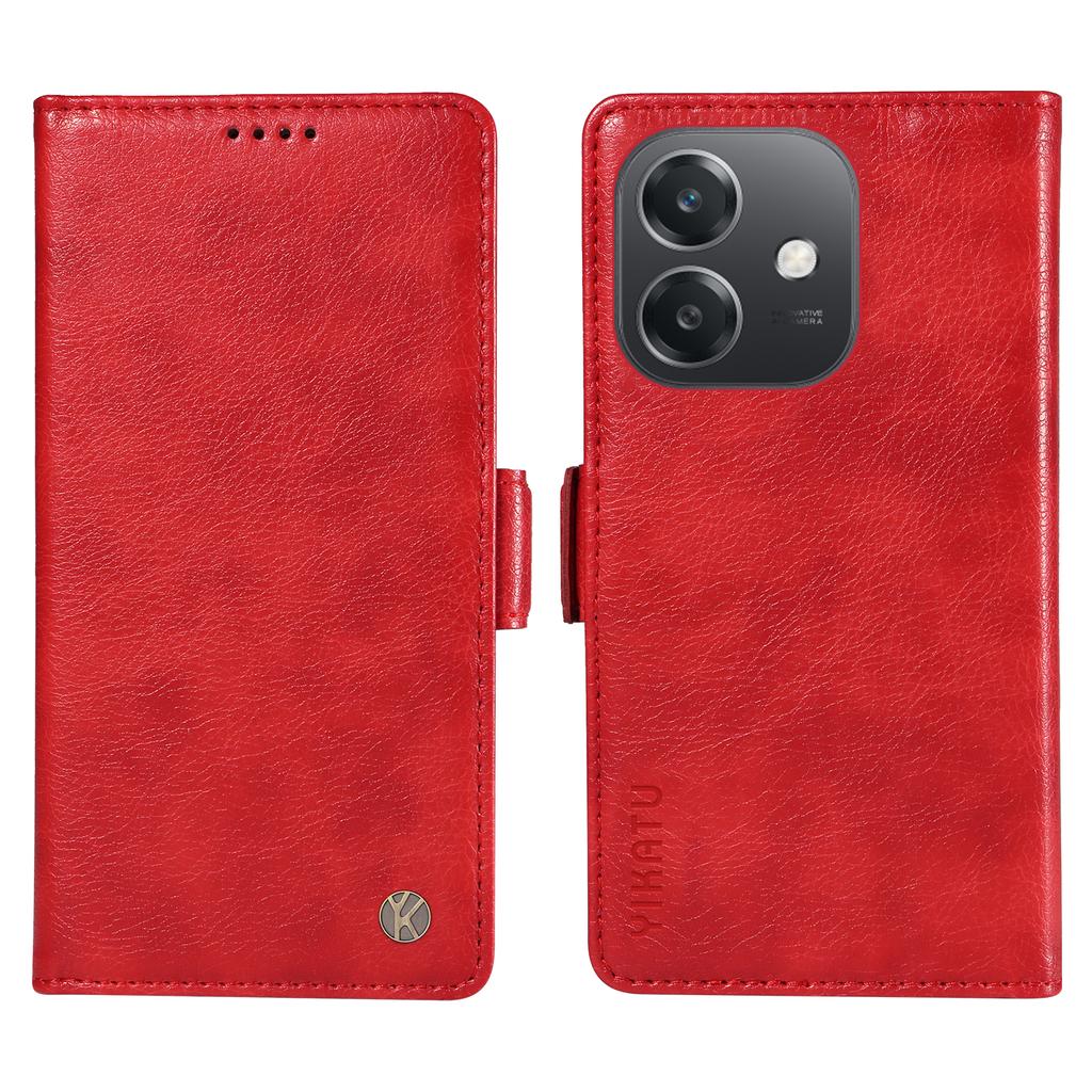 YIKATU For Oppo A5x 5G/A3x 4G/5G (India)/A3 4G/5G/A60 5G/A40 4G/A40M 4G Case PU Leather Phone Cover Litchi Texture