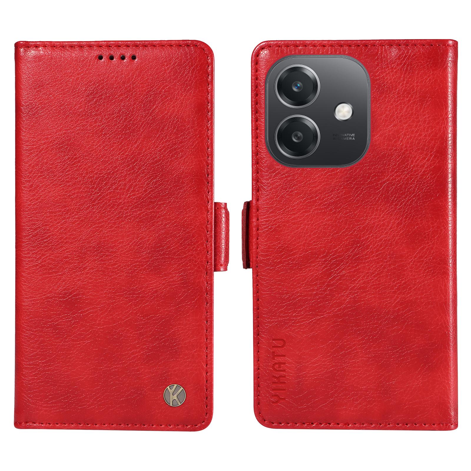 

YIKATU For Oppo A5x 5G/A3x 4G/5G (India)/A3 4G/5G/A60 5G/A40 4G/A40M 4G Case PU Leather Phone Cover Litchi Texture C