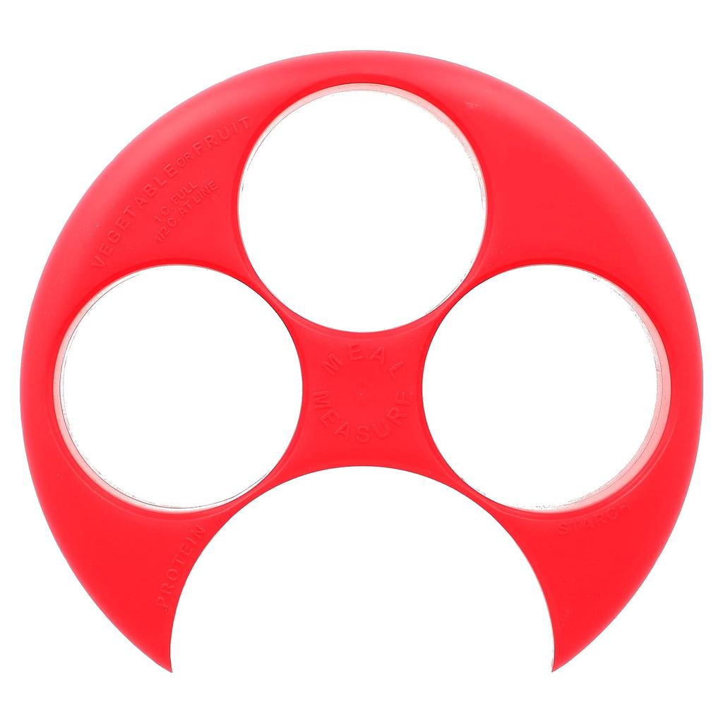 Measure, portion control plate, red, 1 pc
