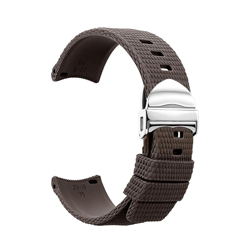 Quick-release elbow with curved fluororubber Watch strap for Tudor White Panda BLACK BAY Chronograph Monster Gold Eye M79360