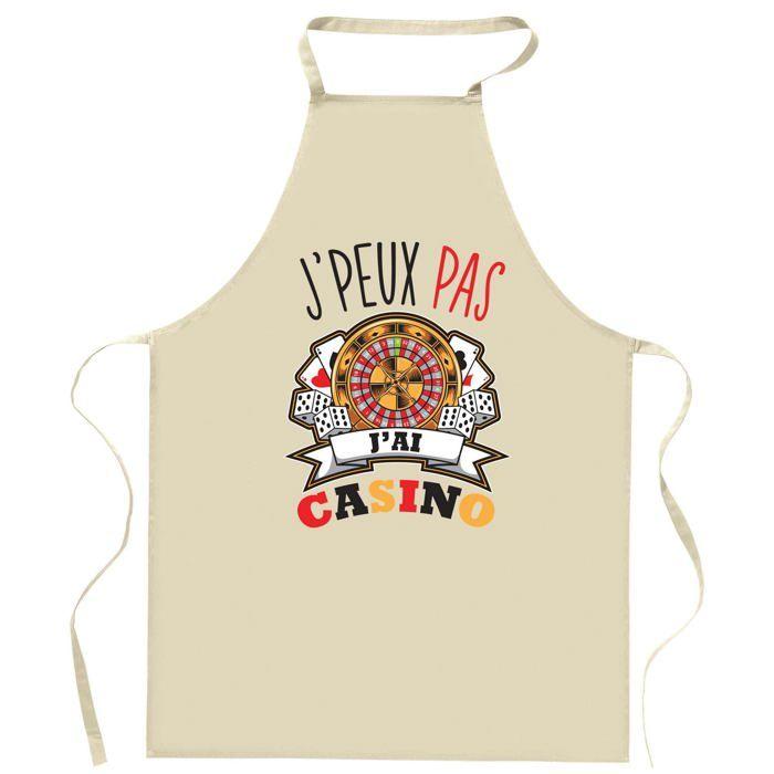 Tablier de cuisine - Casino J'peux pas - Impression bretonne - Coton épais - Imprimé à Rennes