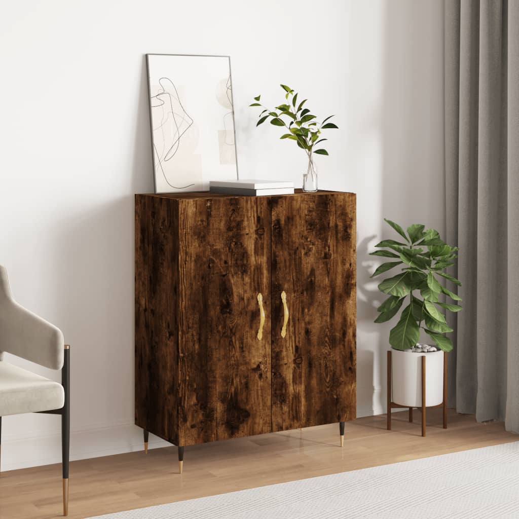 Sideboard Smoked Oak 69.5 X 34 X 90 Cm Engineered Wood