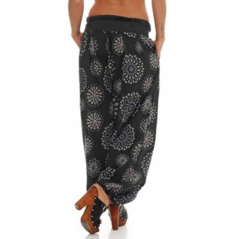 Boho Womens Aladdin Harem Yoga Pants With Elastic Waist And Loose Fit**