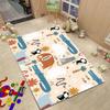 Nordic Style Baby Room Cartoon Animal Pattern Carpet Fresh Comfortable Kids Bed Floor Mat Bedroom Foot Mat Toy Storage
