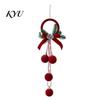 Christmas Tree Hanging Decor Nordic Velvet Bell Ornament, Flocked Bells for Matte Flocking Festive Decorations Door Window Decor, Holiday Home