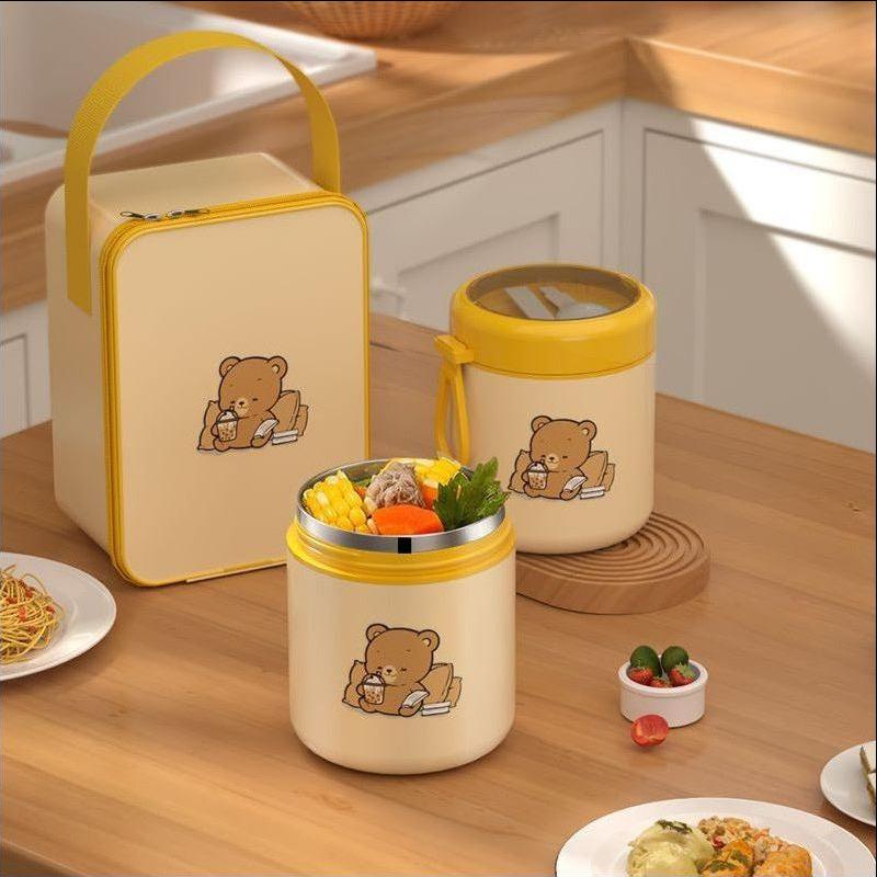 Izolowany pojemnik na lunch ze stali nierdzewnej Pojemnik na lunch do mikrofalówki Kubek śniadaniowy Przenośny kubek na zupę