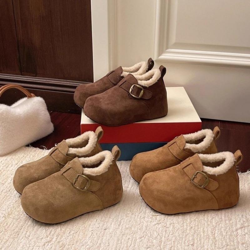 New Thick-fiber and Height-increasing Full-coverage Snow Boots, Fur-lined Head Cover, Women's Shoes