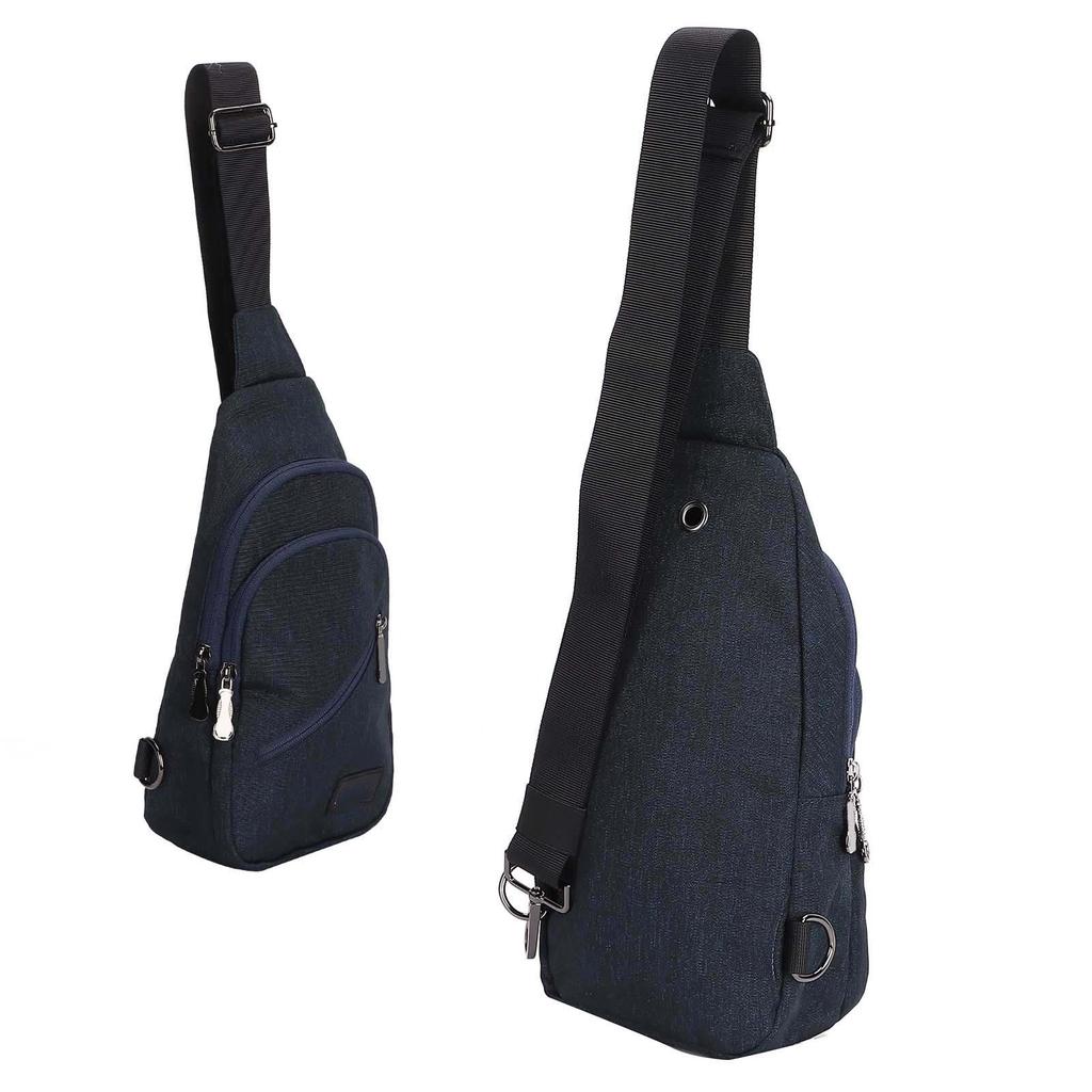 OX PLOUGH Men s Chest Bags Waterproof Casual Chest Sling Bag Polyester Shoulder MessengerLight Grey