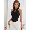 Nuovo Estivo Casual Temperamento Aderente Sexy Canotta T-Shirt Senza Maniche Spallina Versatile Top Senza Spalline Donna