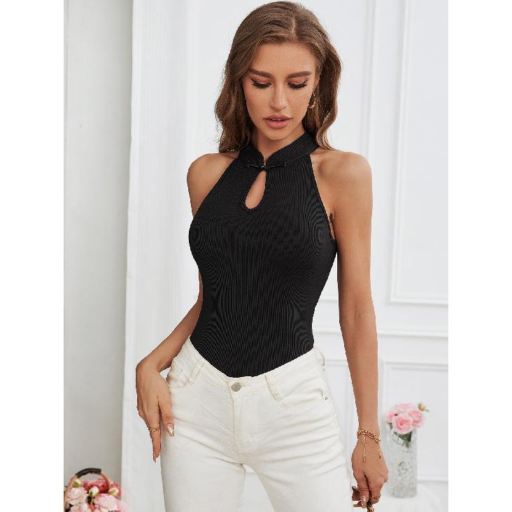 Nuovo Estivo Casual Temperamento Aderente Sexy Canotta T-Shirt Senza Maniche Spallina Versatile Top Senza Spalline Donna